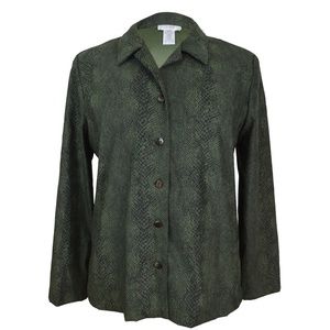 Jessica Howard Green/Black Print Jacket Size 18